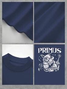 Men's Primus - Band - Tribute T - Shirt, 100% Cotton, 220g - Blue - View 4