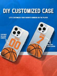 1 件可定制橙色篮球球衣设计手机壳，带半篮球细节，创意 IMD 哑光防震手机壳，兼容 Apple 16、11、13 Pro Max、12 Laser、15 Pro Max - 查看 2