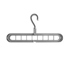 2pcs 9-Hole Folding Clothes Hangers, Multi-Functional Non-Slip Plastic Portable & Wall-Mountable Closet Organizer, Rotatable, For Wardrobe, Bedroom, Dorm, Simplified Storage All Seasons