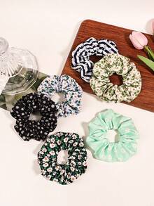 6件/2件女士多功能缎面雏菊发圈 - 彩色 - 查看 2