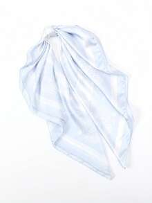 1 件简约印花 90 厘米头巾，全新春季设计，百搭腰带、发带、女士围巾、时尚配饰