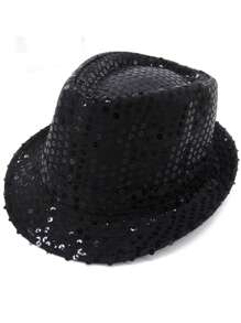 D EXCEED 1/2/3/6/9PCS Fashionable Sequin Fedora Party Hat, Unisex Sparkling Accessory For Costumes, Parties, Events & Everyday Style