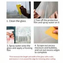 1 pièce/Rouleau Autocollants en verre feuilleté de plantes et de fleurs pour fenêtre de salle de bain, porte, film de confidentialité empêchant les regards indiscrets. Film de porte de salle de bain et de toilettes, laissant passer la lumière et opaque. Autocollant décoratif adhésif pour porte en verre pour la maison et le bureau