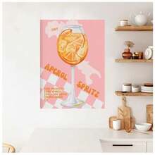 1 pièce Affiche de cocktail vintage Latte Moutai, peinture sur canevas de boisson et de nourriture, décoration murale minimaliste moderne pour restaurant, bar, maison. Décoration murale avec cadre, décoration de cuisine - Multicolore - Voir 62