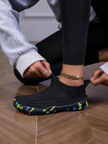 ZVB Couples' Water Shoes For Barefoot Enthusiasts - Soft-Soled Women's Beach Shoes For Swimming, Diving, Outdoor Quick-Drying Summer Sandals, Fishing Water Shoes, Anti-Slip & Breathable - 黑色 - 查看 8