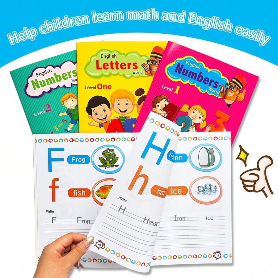 Elementary English Basic Letters, Math Learning Materials, Enhancing ...