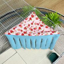 [Original Art Design] Small Pet Hideout - Cozy Corner Pet Hammock Tent With Triangle Hanging System, Washable Play & Resting Habitat For Hamsters, Ferrets, Squirrels, Sugar Gliders, Chinchillas, Rabbits, Hedgehogs