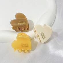 6 件/4 件/1 件亚克力发夹 2024 新款心形迷你爪夹，适用于刘海和侧发际线，多巴胺情人节发夹，发夹，发夹，发夹，学校用品，学院秋冬发饰，女士度假装扮