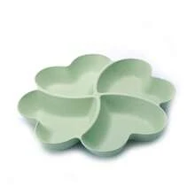 1个开胃菜托盘，不易碎的奶酪蘸酱分隔盘，4格心形碟。可用于盛放坚果、糖果、果冻、水果、沙拉、小吃等。 - 綠色 - 查看 2