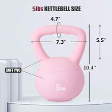 DlandHome Soft Kettlebells,Iron Sand Filled Weights Strength Training Kettlebells,Shock-Proof Weights And Wide-Grip Handle,Fitness Soft Kettlebells For Women Men,Home Gym Kettlebells, Pink - 粉色 - 查看 6