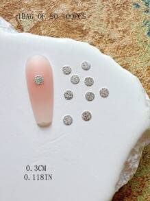 Matte Metal Nail Decor Flat Rivet, Circle, Triangle, Pentagram Studs, Minimalist Metal Nail Art Accessories