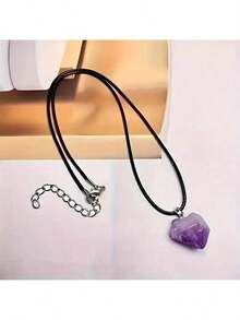 Set collana e bracciale in ametista, gioielli energetici in pietre naturali per uomo e donna, regalo perfetto per coppie, 2 pezzi/set