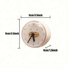 1 件带吸盘的静音防水浴室挂钟 - 模拟、电池供电、圆形扫描石英淋浴模拟钟（不含 AA 电池） - 白色 - 查看 2