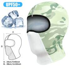 AD 1 pieza Pasamontañas para ciclismo unisex, máscara facial transpirable de seda de hielo para motocicleta, protección para el cuello para deportes