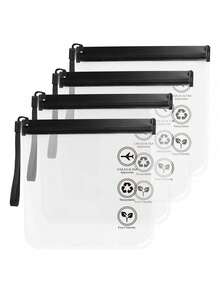 1个/4个装透明旅行洗漱包，TSA认证防水洗漱包，7.87x7.87英寸便携式拉链化妆包，防漏安全液体洗漱袋，男女旅行必备，圣诞礼物，收纳袋，旅行，女士礼物，女士旅行必备，收纳袋，手拿包/小手提包，化妆品收纳袋，收纳袋，刷子收纳袋，迷你收纳袋，大容量收纳袋，女士礼物，圣诞礼物，女士礼物创意