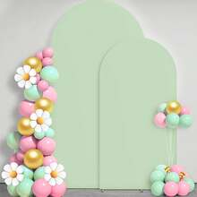 2 Stücke Weihnachts-Bogen Dekoration aus elastischem Spandex-Stoff, geeignet für Geburtstagsfeiern, Hochzeitsbogen Dekoration (nur Stoffhintergrund, kein Bogenrahmen), perfekter Bogen-Hintergrund für Garten und Outdoor-Hochzeitszeremonie und Geburtstagsfeierdekoration - Verschiedenfarbig - Übersicht 3