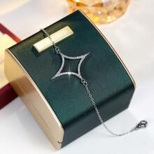 1 Set Small-Brand Minimalist Design Jewelry Set - Necklace & Earrings, Suitable For Everyday Commuting Wear