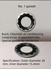30 Stücke/Packung Kompressor-Dichtungsabdeckungen für Klimaanlagen, 6 Größen passend für Buick Excelle, Sail, Encore, Cruze, Cadillac, Chevrolet, Ringe zum Abdichten der Autoklimaanlage-Pumpe