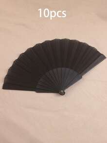 1pc/10pcs Solid Color Flat Plastic Fan,Ladies Folding Fan,Fashionable & Elegant Simple Solid Color Hand Fan,Wedding Performance Fan,Plastic Portable Handheld Dance Party Fan, Chinese Japanese Wedding Decoration Folding, Low-Key And Simple Gift,Suitable For DIY, Suitable For Party Themes Or Creating Unique Designs - Multicolor - View 16