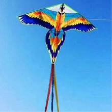 1 طائرة ورقية بشكل بغبغاء + 100 سم طول طائرة بغبغاء ورقية، مناسبة للمبتدئين، تطير بسهولة مع نسيم الهواء، ملونة وجميلة، مناسبة جدًا للبالغين، مثالية للأنشطة العائلية الخارجية، لالاستمتاع بالمرح اللانهائي في الحدائق والشواطئ والأراضي المفتوحة - متعدد الألوان - مشاهدة 3