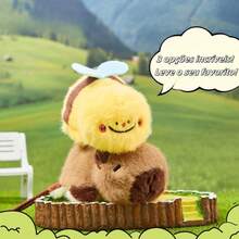 Reversible Interactive Keychain | Plush Bee And Turtle | Ideal For Gifting - Capivara và Cachorro - Xem 8