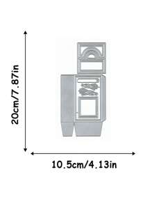 1-Piece Gift Box Style Metal Cutting Die Scrapbook Cutting Mold Suitable For Card Making DIY Production Holiday Card Album Making Craft Decorations.