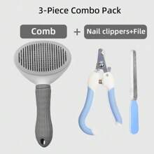 3er Set Hundsepflege-Zubehör: Haarbürste, Nagelknipser, Feile. Haarbürste, Entwirrbürste, Massagebürste, Hunde-Unterfellbürste, Katzen-Unterfellbürste. Geeignet für den täglichen Gebrauch bei allen Katzen und Hunden