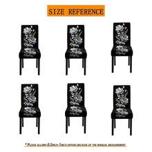 1/4/5/6/7pcs Fashionable Simple European And American Style Printed Chair Covers / Chair Cover Set, Suitable For Indoor Home Restaurant, Hotel Modern Daily Decoration. Tablecloth Suitable For Square Tables, Elastic Chair Covers Can Be Washed - YT-072 - View 14