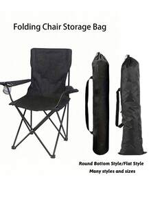 1pc Folding Chair Storage Bag(No Chairs),Handbag, Portable Bag, Camping Bag, Large Capacity Portable Folding Chair Storage Bag,Garden Chair Storage Bag,Extra Large Oxford Cloth Storage Bag With Drawstring, Multipurpose Straight Shape Organizer For Tripod, Folding Chair, Cool Seat - Multicolor - View 1