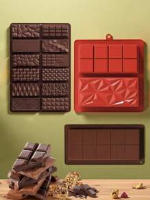 1pc Chocolate Bar Mold Deep Dubai 1 Inch Pistachio Chocolate Bar Silicone Thick Mold For Stuffed Bar, Large Candy Bar Mold For Filling