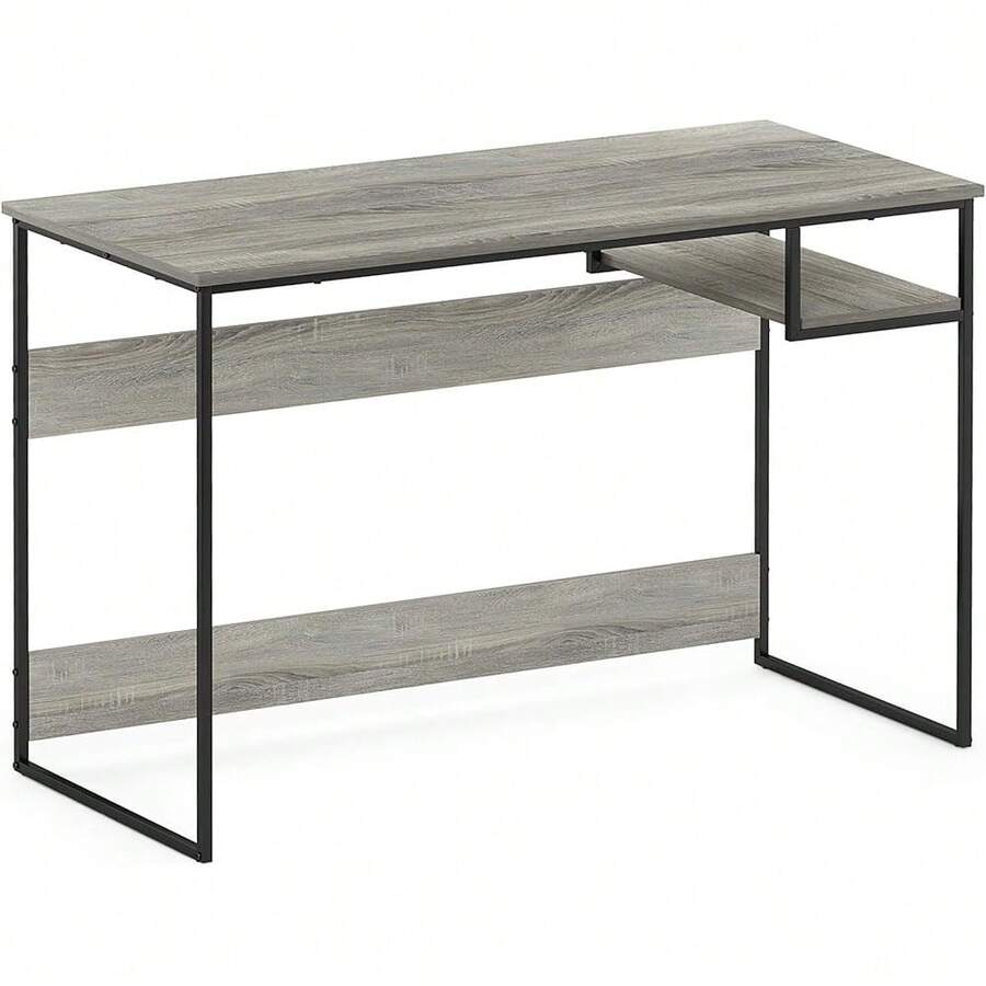 Furinno Moretti Modern Liftyle Study Dk, Computer Dk, 114 Cm (W), French Oak Grey - Bildfarbe - View 1