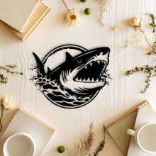 1 pièce de matrice de coupe en métal gris en forme de requin, modèle de sculpture sur papier pour la confection de cartes, le scrapbooking, les albums DIY et l'artisanat décoratif de découpe de métal