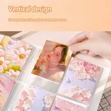 40- Portable Transparent Frosted Photo Album - A Storage Book For Large Capacity Movie Tickets, Postcards, Bank Cards, And Identification Documents.