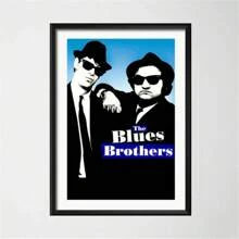 1PC The Blues Brothers Retro Vintage Movie Music Band Art Canvas Poster Classic Wall Decor For Home Office And Living Room Optional Frame