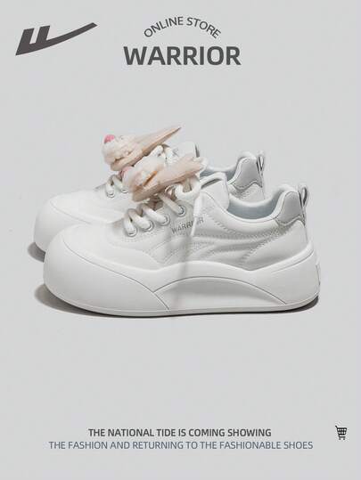 WARRIOR 1双女士前系带休闲平底运动鞋