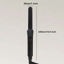 Professional Ceramic Ionic Hair Curler 1 Inch Curling Iron For Long-Lasting Curls & Waves, Dual Voltage (110V-240V), Travel-Friendly