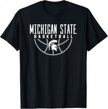 Michigan State Msu Spartans Basketball Arch T-Shirt.DIS Teacher Gifts - Black - View 1
