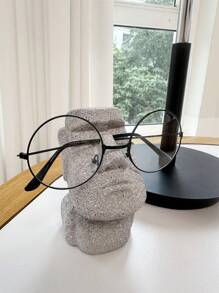 1 pieza Soporte creativo para gafas con estatua humana de piedra, soporte decorativo para gafas, decoración de oficina, regalo, exhibidor de gafas de escritorio