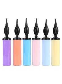 1pc/3pcs Balloon Air Pump, Portable Handheld Air Blower, Manual Balloon Inflator Pump, Suitable For Birthday Party, Festival, Wedding, Balloons (Random Color) Hand-Push Colored Air Pump
