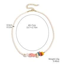 1 colar versátil de contas multicoloridas com estilo praiano e estrela do mar, conchas e elementos de peixe, ideal para mulheres, turistas, férias, viagens em ilhas, piqueniques, festivais de música de verão e festas na praia (cores e quantidades de contas aleatórias)