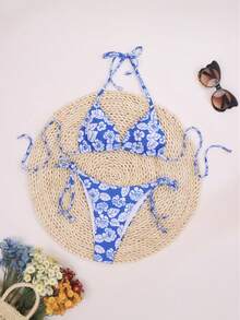 Bộ bikini 2 mảnh buộc dây phía trước in họa tiết nhiều màu, thích hợp cho mùa hè, miếng đệm đồ bơi có thể tháo rời, bikini ngày 4 tháng 7, ngày 4 tháng 7 dành cho nữ, ngày 4 tháng 7, trang phục đi nghỉ ở bãi biển, xanh trắng, đồ bơi, quần áo mùa hè dành cho nữ, lễ hội, trang phục Ibiza, đồ bơi nữ, bộ bikini, trang phục bơi nữ, trang phục đi biển dành cho nữ, phối đồ ngày lễ, bộ bikini dành cho nữ - Nhiều màu - Xem 1