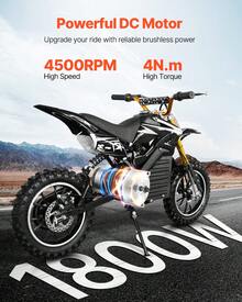 1800W Electric Brushless DC Motor Kit - 48V 4500rpm Motor With Upgraded Speed Controller And Foot Pedal Throttle Kit For Go Karts E-Bike Motorcycle Scooter DIY - 1800W 48V 4500rpm with handle - 查看 2