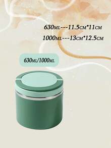 niceforyou (1000ml/630ml) 健康保溫便當盒，平底不鏽鋼便當盒，附便攜手柄保溫湯杯，可微波，適合上班族、旅行、學校、返校季 - 彩色 - 查看 7