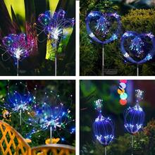 2pcs 60/90/120/150/200 LED Outdoor DIY Lights, 8 Lighting Modes Solar Fireworks Lights, Courtyard Garden Landscape Lights, Wedding And Wedding Atmosphere Lights, Christmas Decoration - Multicolor - View 10