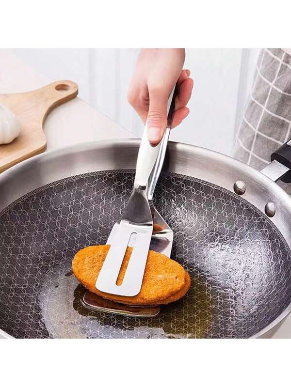 1 pieza Pinza multifuncional de acero inoxidable para bistec, pescado, carne y fideos - Ideal para barbacoas y hornear - Fácil de usar y duradera