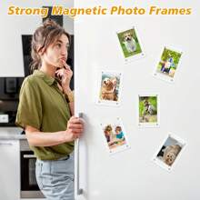1pc/3pcs/5pcs Acrylic Magnetic Photo Frames, Double-Sided Photo Refrigerator Magnets, Photo Clips, Desk Display Stand, Holiday Gift