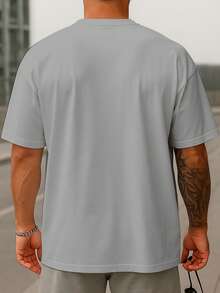 Men T-Shirts - 灰色 - 查看 2