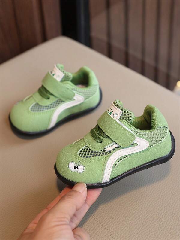 Sapatos antiderrapantes para bebês meninos e meninas de 1 a 3 anos, tênis de malha respirável para o verão