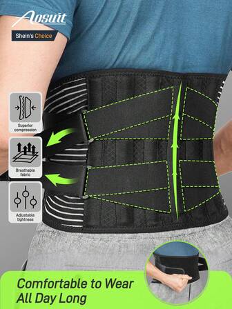 Back Brace For Women & Men, Ergonomic Back Support Brace With Lumbar Pad, Adjustable Straps And Soft Breathable Mesh Fabric