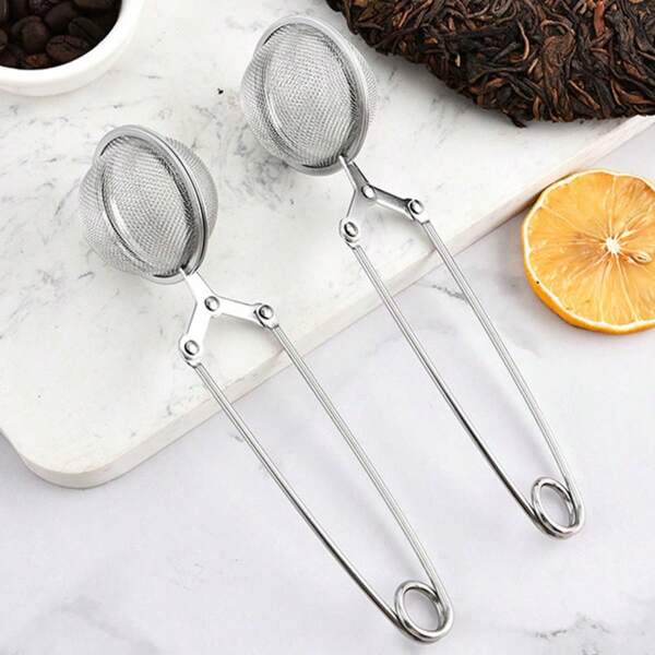 1-3 pièces Boule à thé ronde en acier inoxydable, filtre à infusion de thé en maille, passoire à thé et séparateur. Retour à l'école